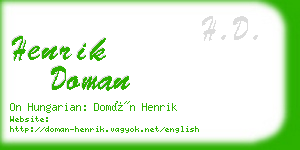 henrik doman business card